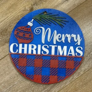 Merry Christmas Wood Door - Interior and Exterior