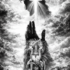 Jesus-cross-lion-knight-kneeling-clouds